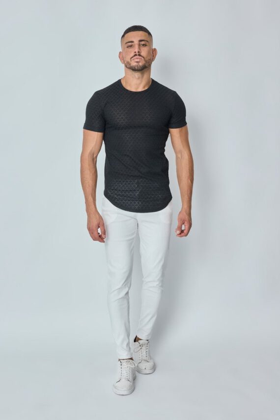 T-shirt met diamantpatroon