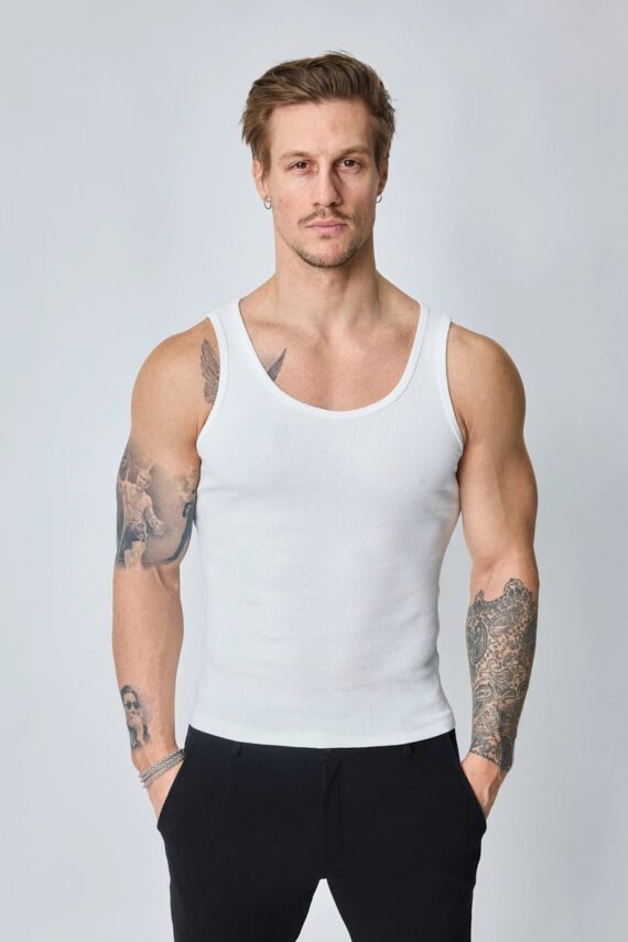 Effen mouwloos t-shirt