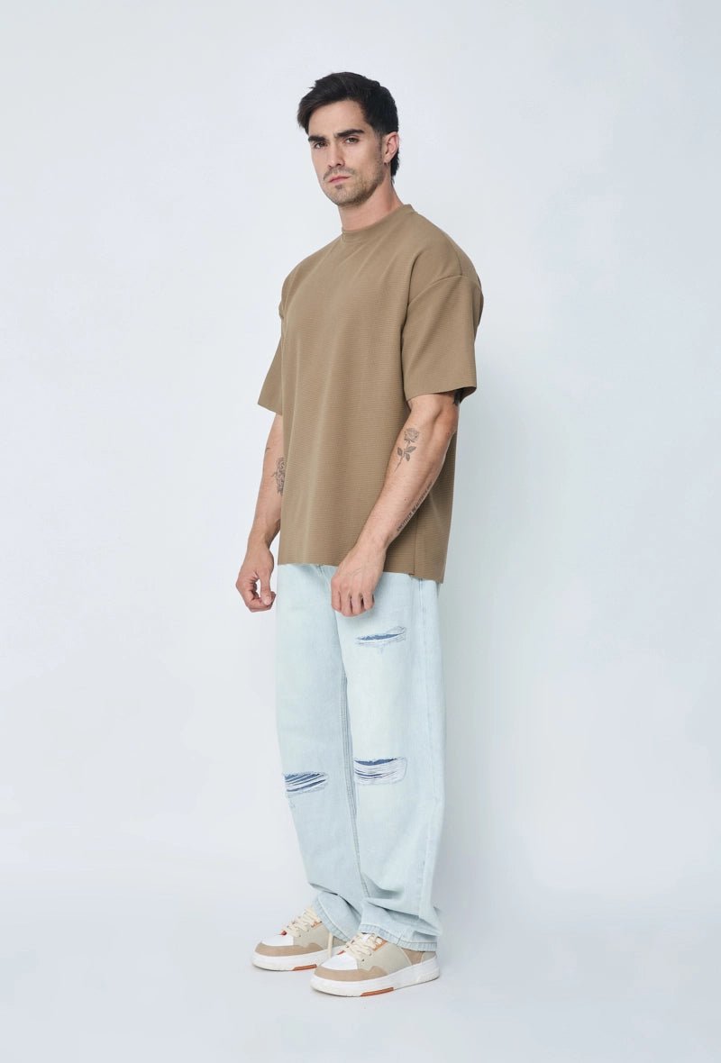 Effen oversized t-shirt - Afbeelding 2