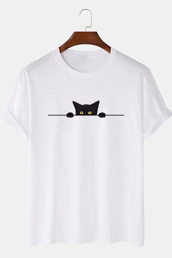 Guus | Black cat print T-shirt