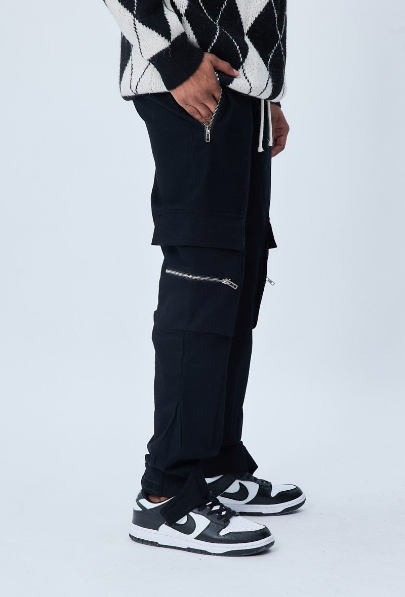 Jogger cargobroek met ritsdetail