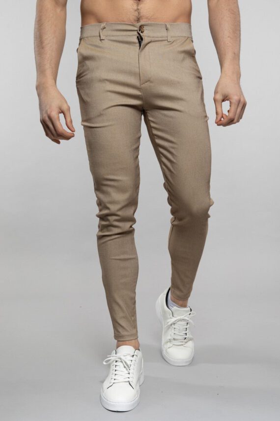 Gestreepte chino-broek