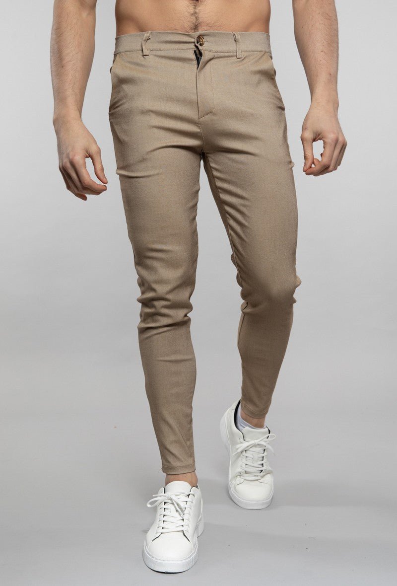 Gestreepte chino-broek